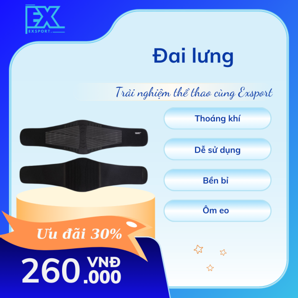 Đai lưng hỗ trợ tập gym
