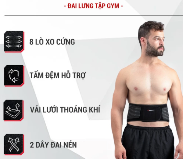 Đai lưng hỗ trợ tập gym - Hình ảnh 2