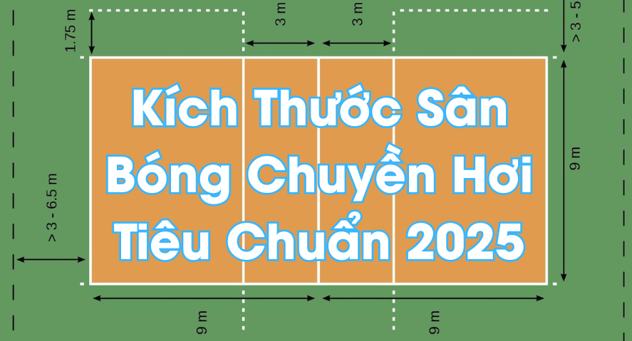 Kích Thước Sân Bóng Chuyền Hơi Tiêu Chuẩn 2025